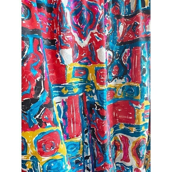 Vintage Womens Rainbow Tunic Popover Top Sz 14 90s Y2K Primary Pride Colorful - Picture 9 of 9